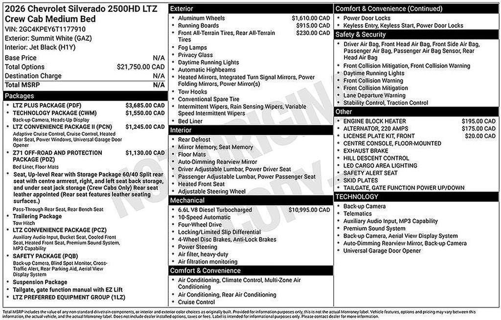 2026 Chevrolet Silverado 2500 HD LTZ