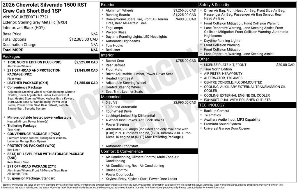 2026 Chevrolet Silverado 1500 RST