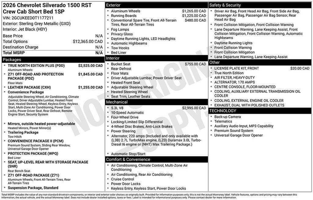 2026 Chevrolet Silverado 1500 RST