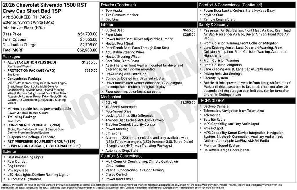 2026 Chevrolet Silverado 1500 RST
