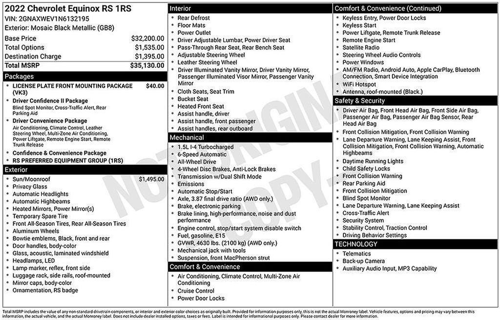 2022 Chevrolet Equinox RS