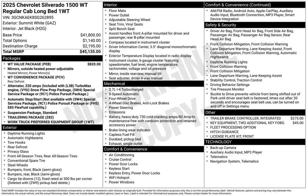 2025 Chevrolet Silverado 1500 WT