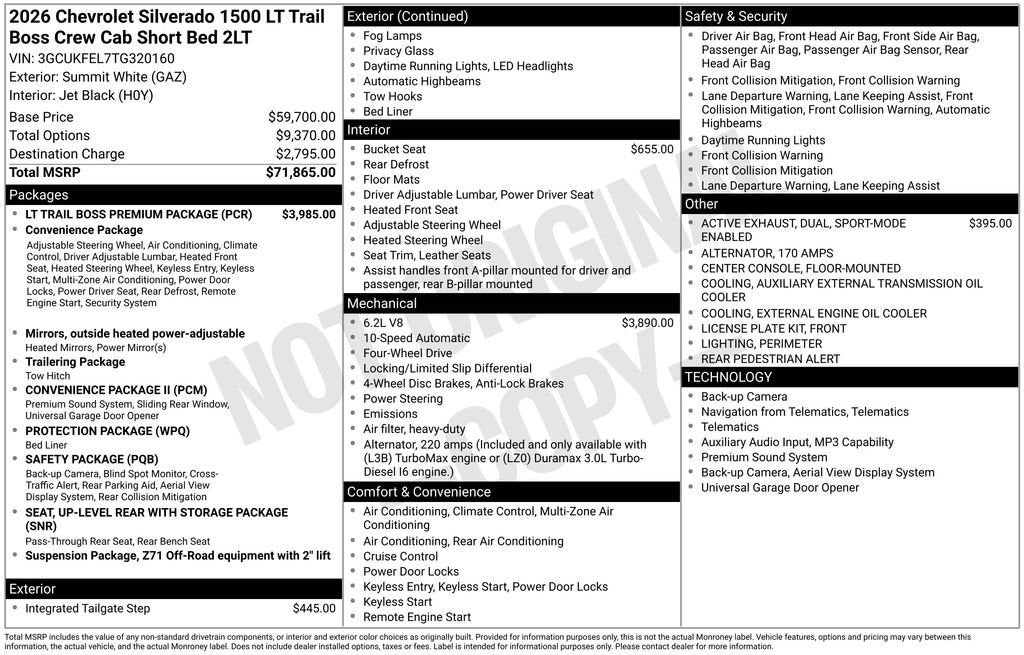2026 Chevrolet Silverado 1500 LT Trail Boss