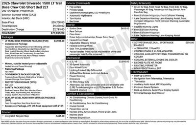 2026 Chevrolet Silverado 1500 LT Trail Boss