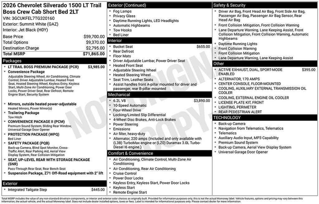 2026 Chevrolet Silverado 1500 LT Trail Boss