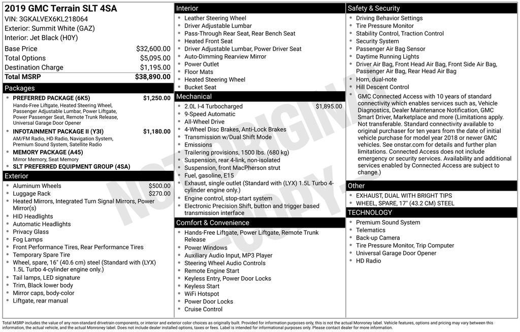 2019 GMC Terrain SLT