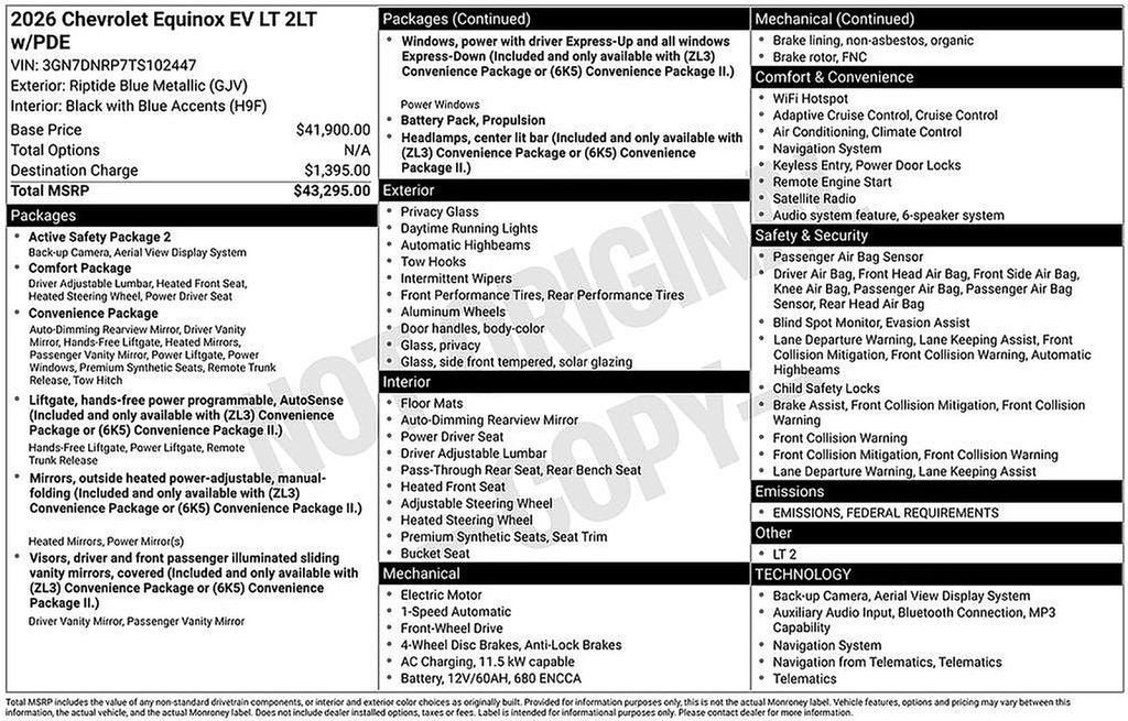 2026 Chevrolet Equinox EV LT