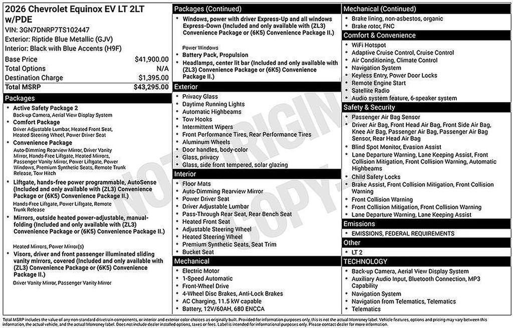 2026 Chevrolet Equinox EV LT