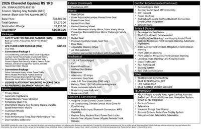 2026 Chevrolet Equinox RS
