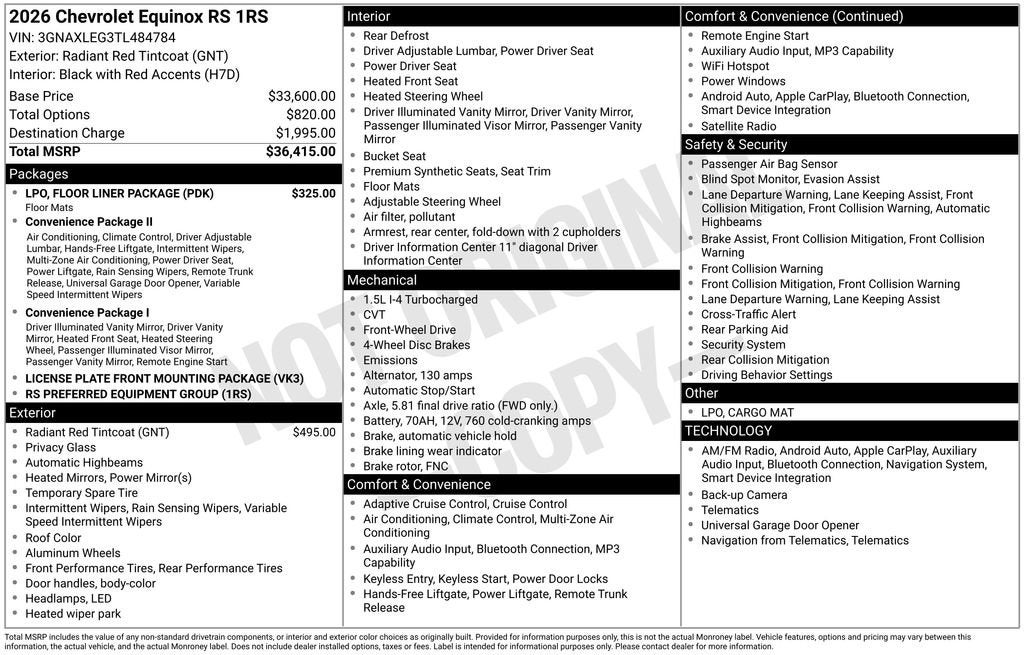 2026 Chevrolet Equinox RS