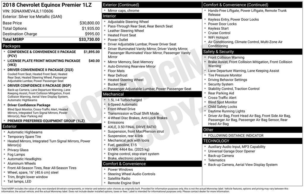 2018 Chevrolet Equinox Premier