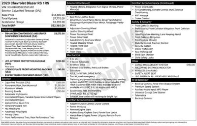 2020 Chevrolet Blazer RS