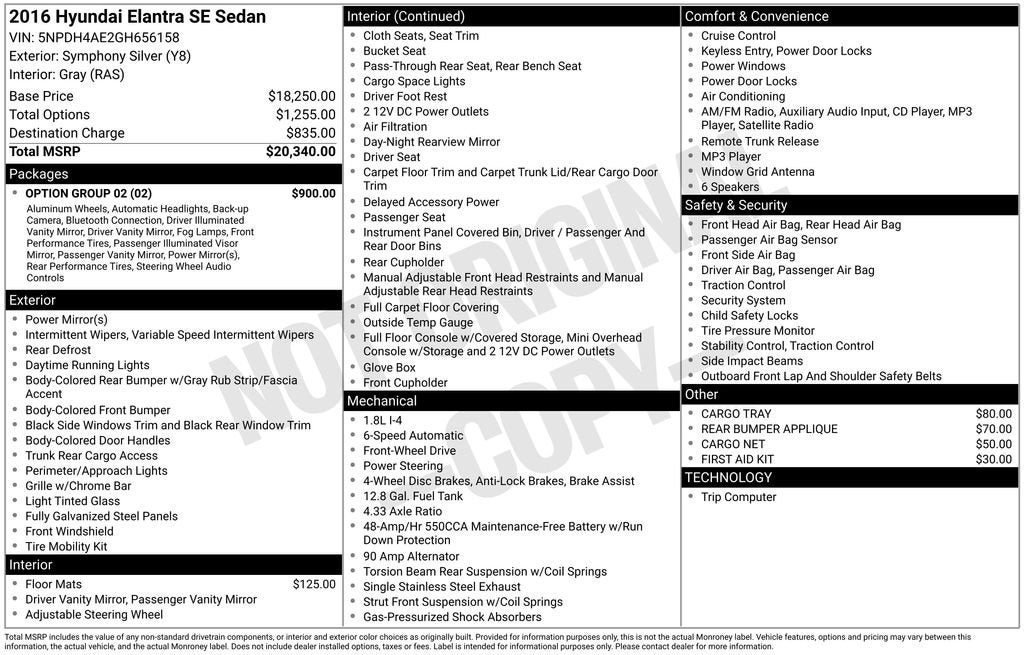 2016 Hyundai Elantra SE