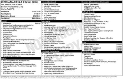 2022 Mazda Mazda CX-5 2.5 S Carbon Edition