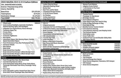 2022 Mazda Mazda CX-5 2.5 S Carbon Edition