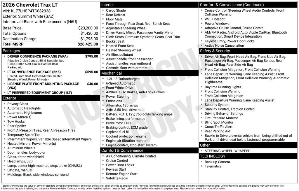 2026 Chevrolet Trax LT