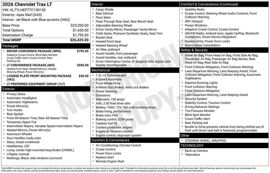 2026 Chevrolet Trax LT