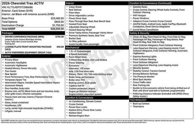 2026 Chevrolet Trax ACTIV