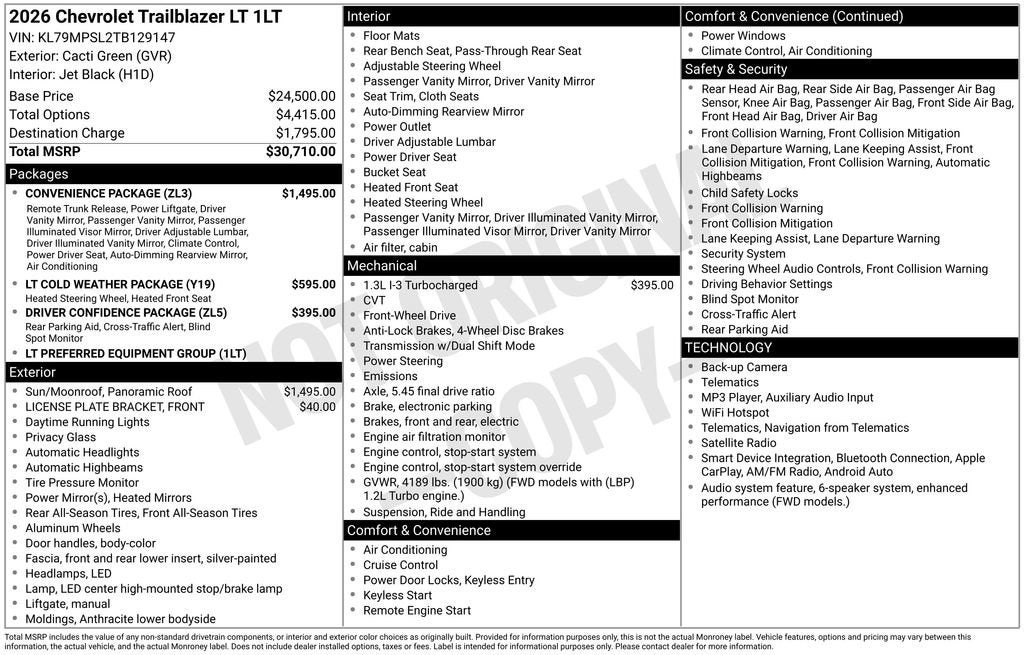 2026 Chevrolet Trailblazer LT