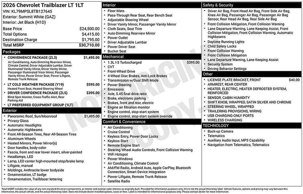 2026 Chevrolet Trailblazer LT