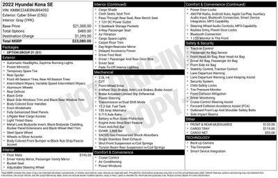 2022 Hyundai Kona SE