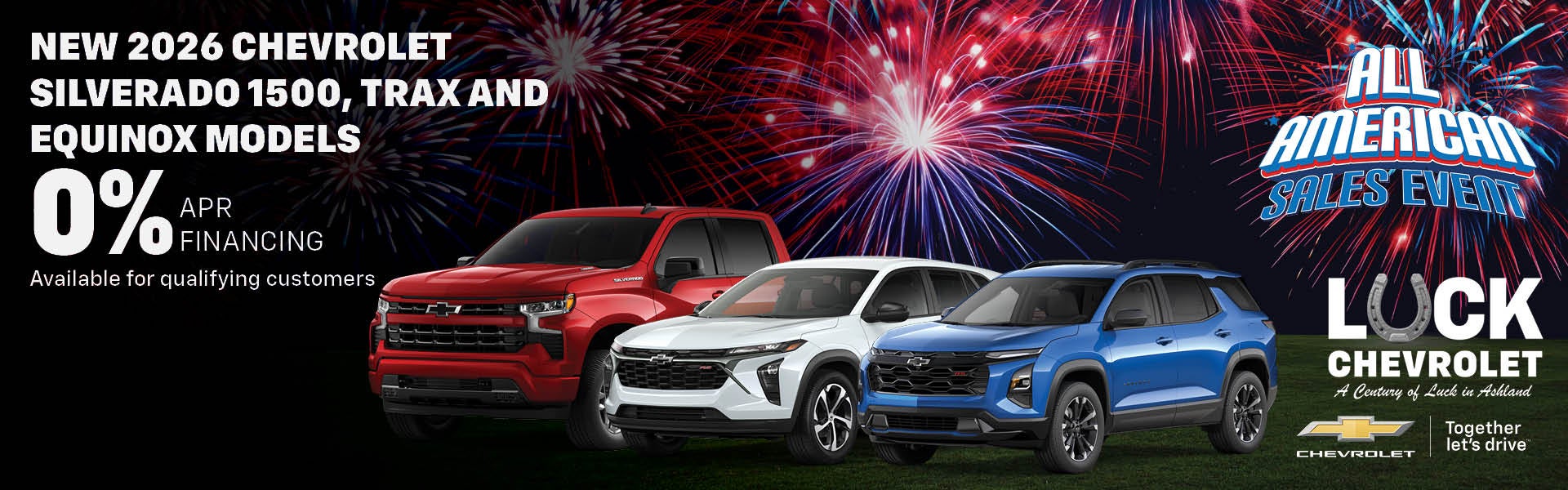 New 2026 Chevrolet Silverado 1500, Trax and Equinox models