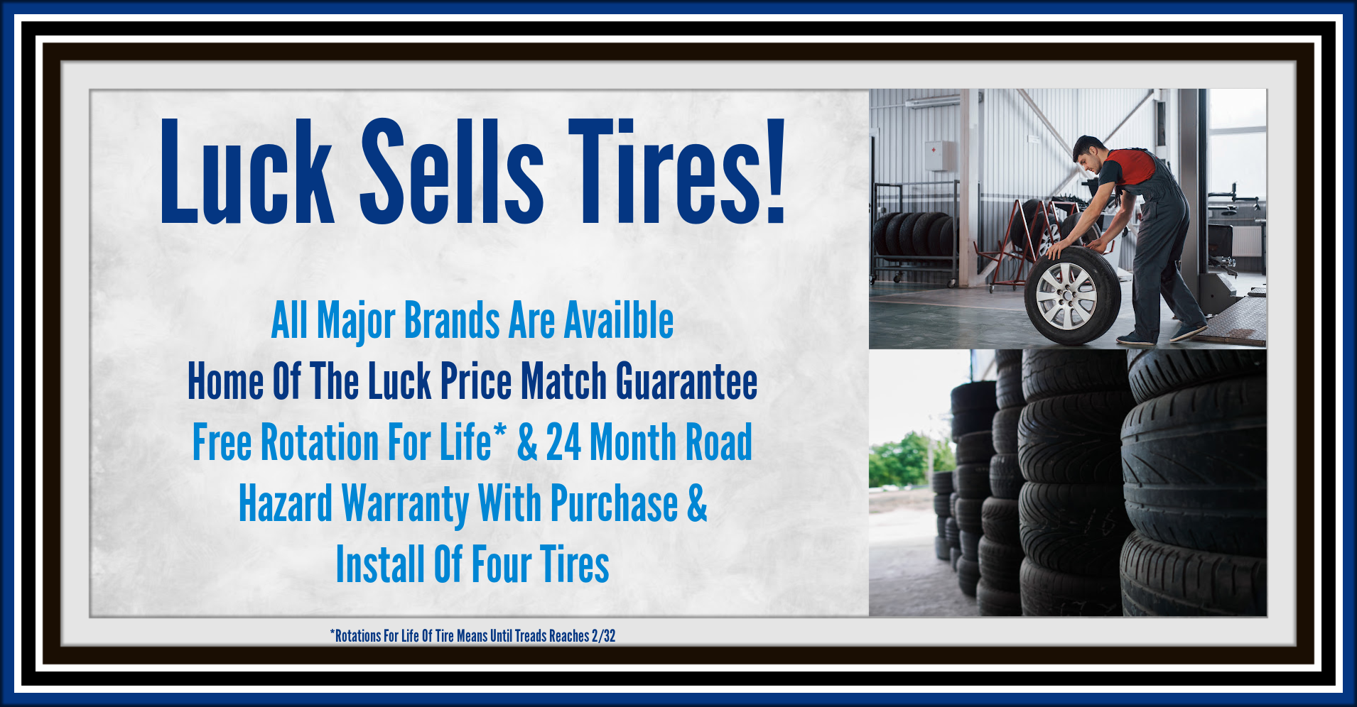 RK Sells Tires Banner